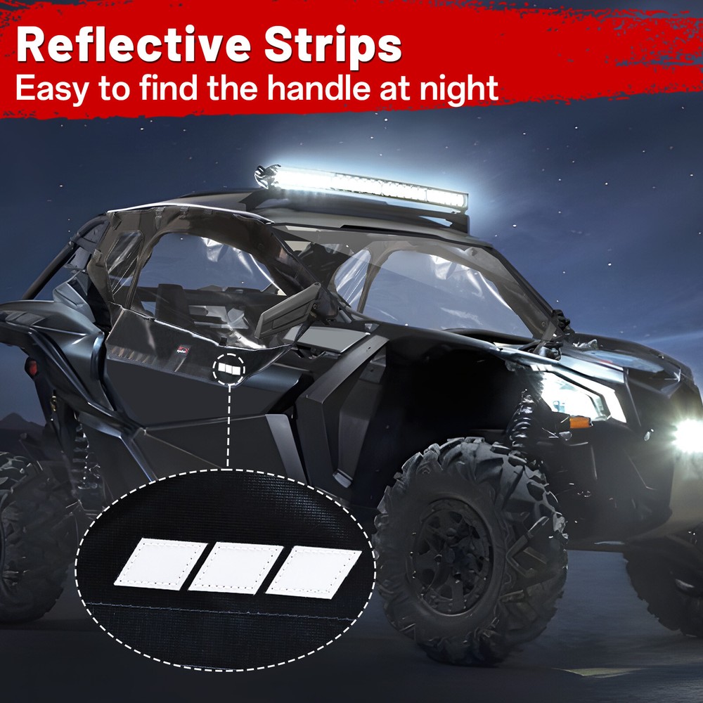 Pair Upgrade Soft Upper Doors for Can Am Maverick X3 2-Seater Models 2017-2024