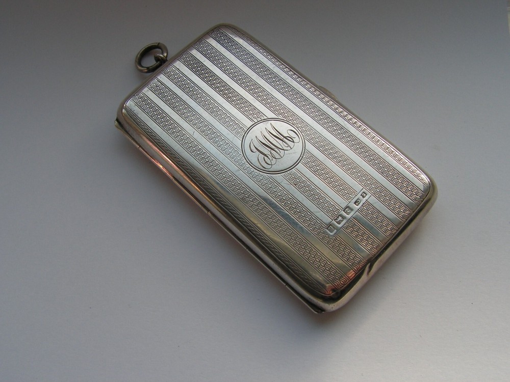 ANTIQUE EDWARDIAN SOLID SILVER LADIES CHATELAIN COIN PURSE Sydney & Co 1919
