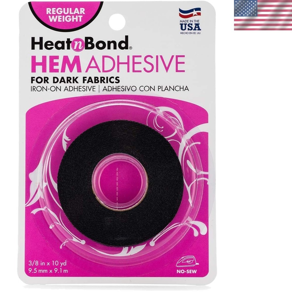 Hem Iron-On Adhesive, Regular Weight, Black