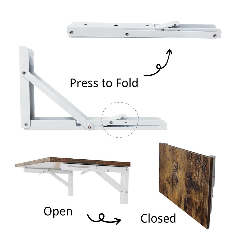 Folding Shelf Bracket 20 inch,Folding Brackets Heavy Duty Max.Load 410lb,DIY ...