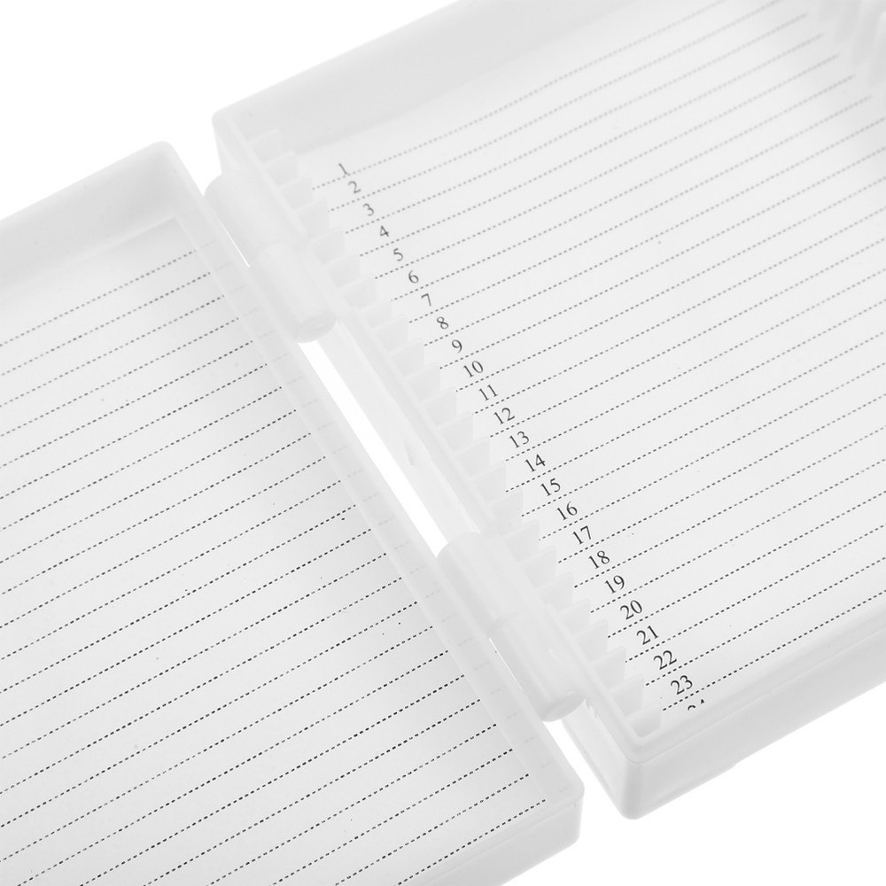 Microscope Slide Case Accessories Container Plastic Rectangle Holder