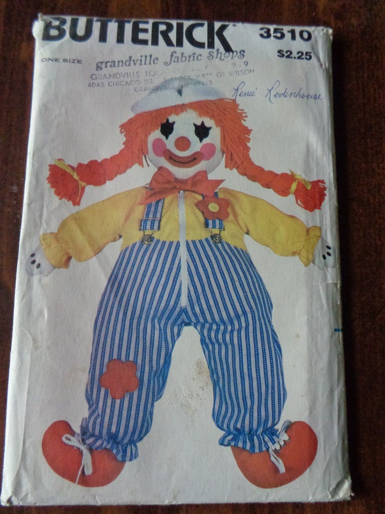 VINTAGE CRAFT SEWING PATTERN B3510 LEARNING DOLL & TRANSFER UNCUT