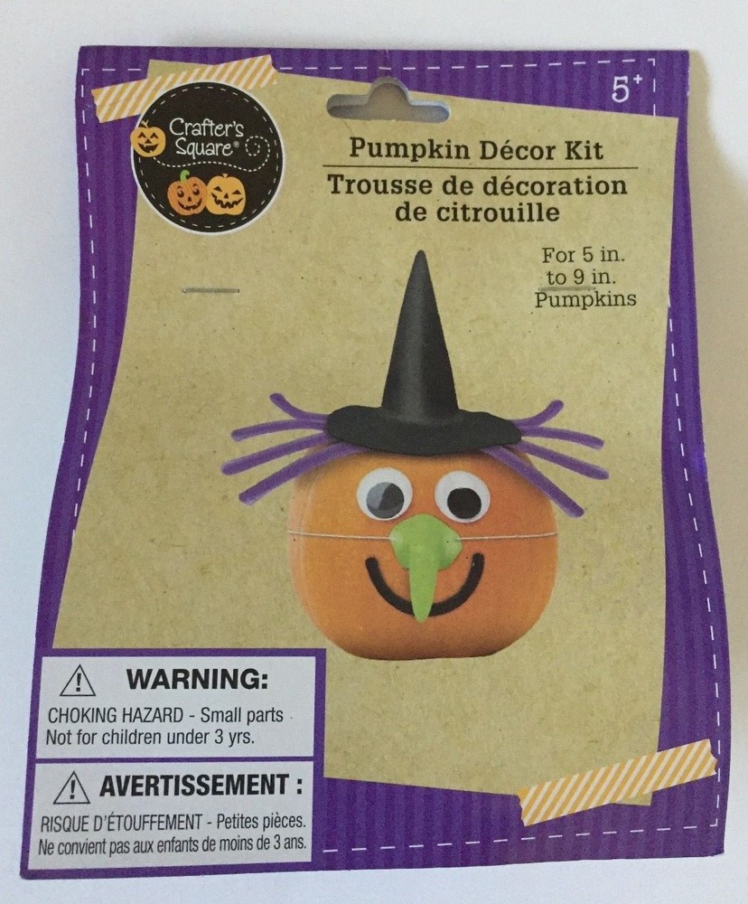 Halloween Pumpkin Decor Kit ~ Witch ~ NO CARVING REQUIRED