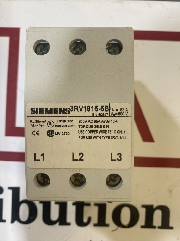 Siemens 3RV1915-5B Line Terminal