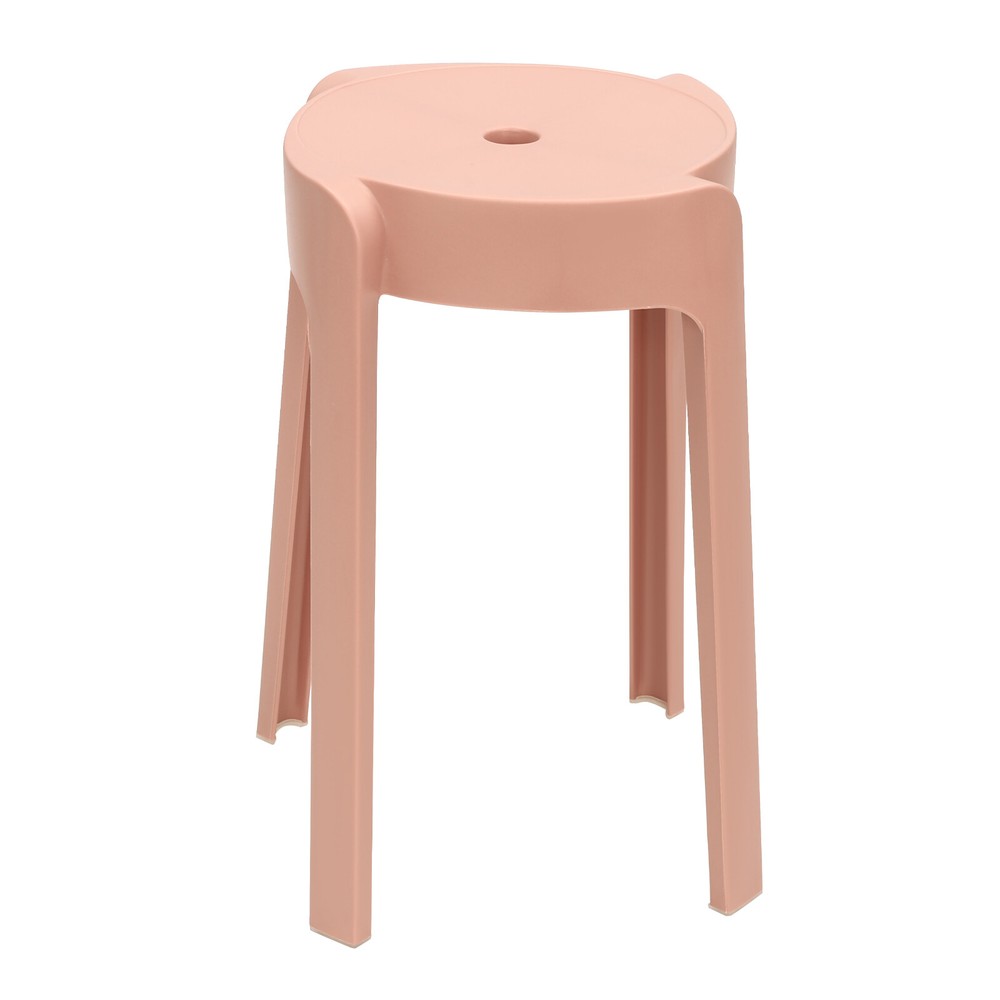 Plastic Stool Counter Kitchen Stools 18'' Set of 4 Backless Stackable Bar Stools