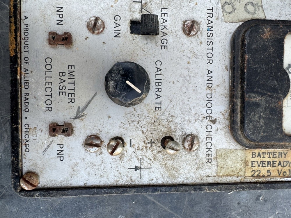 VINTAGE KNIGHT KIT Transistor and Diode Checker Rough As Is