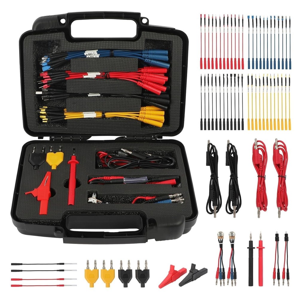 Deluxe 68PC Multimeter Leads - 1000V 32A, Piercing Probes, EMC Certified