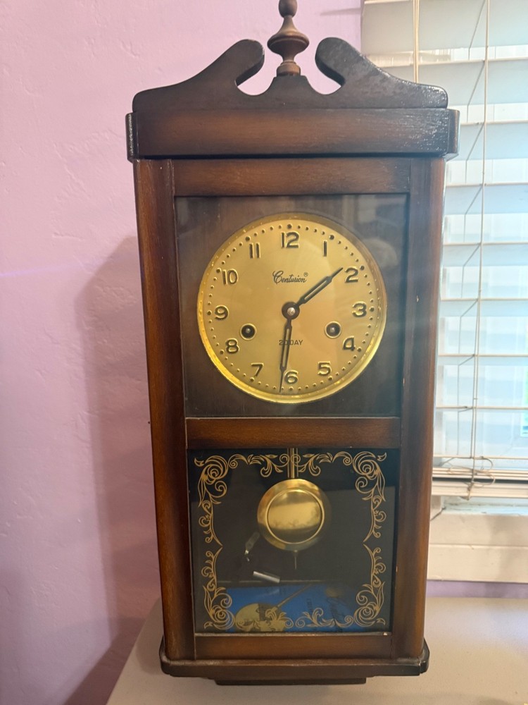 Vintage Centurion 20 day Wall Chime Clock With Key