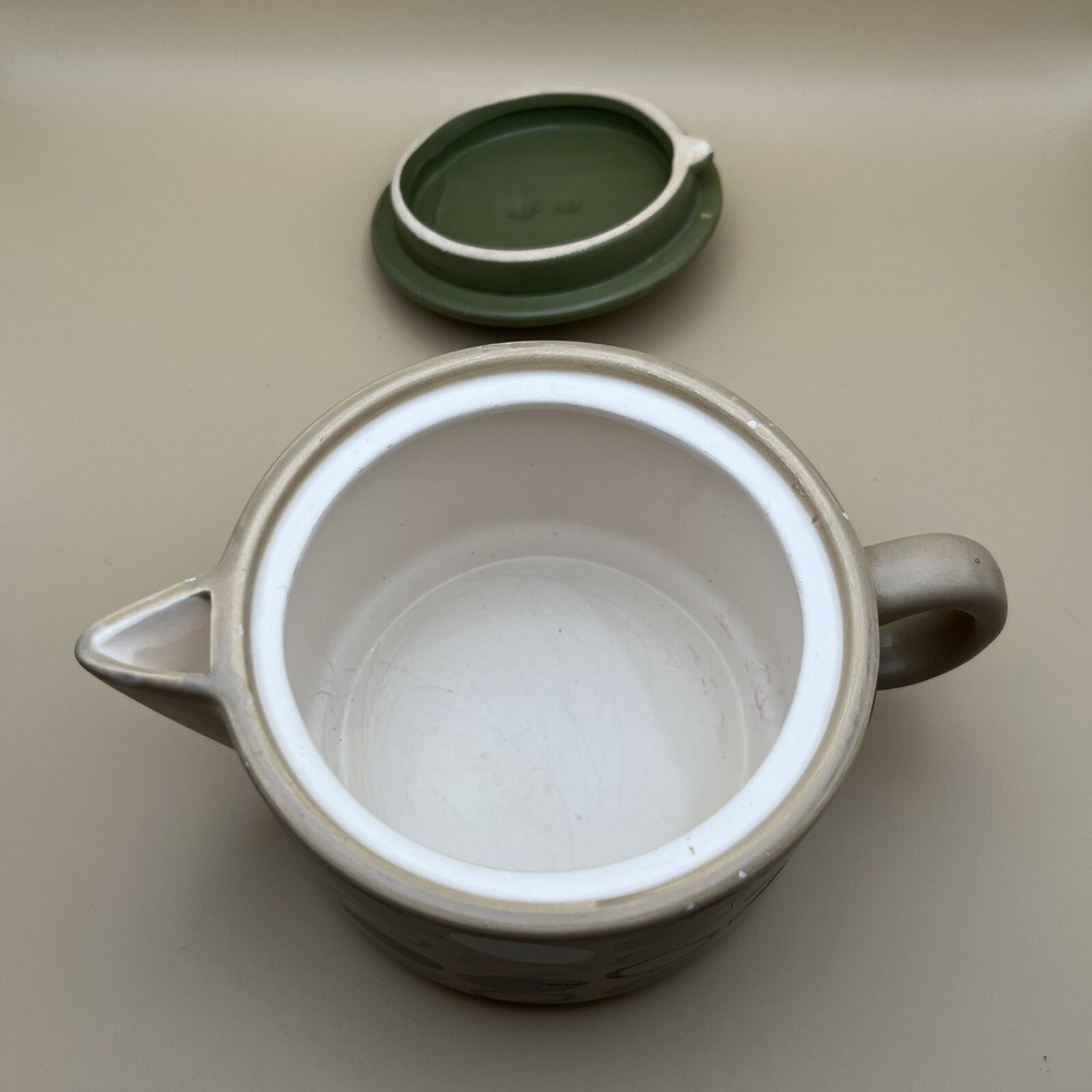 MSRF Design Studio Abstract Design Small Coffee Tea Pot Brown Tones