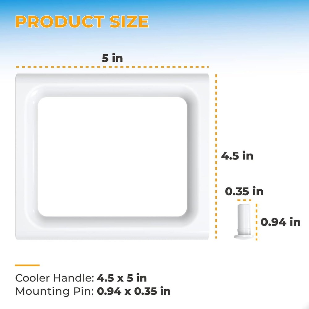 Cooler Handle Replacement Parts for Coleman 2-Way Handle,Xtreme White