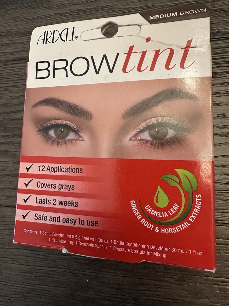 Ardell Brow Tint medium brown 12 applications. Lasts 2 Weeks!