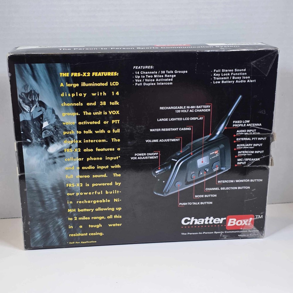 Used ChatterBox FRS X2 Communication System Universal, ( Need New Mic)