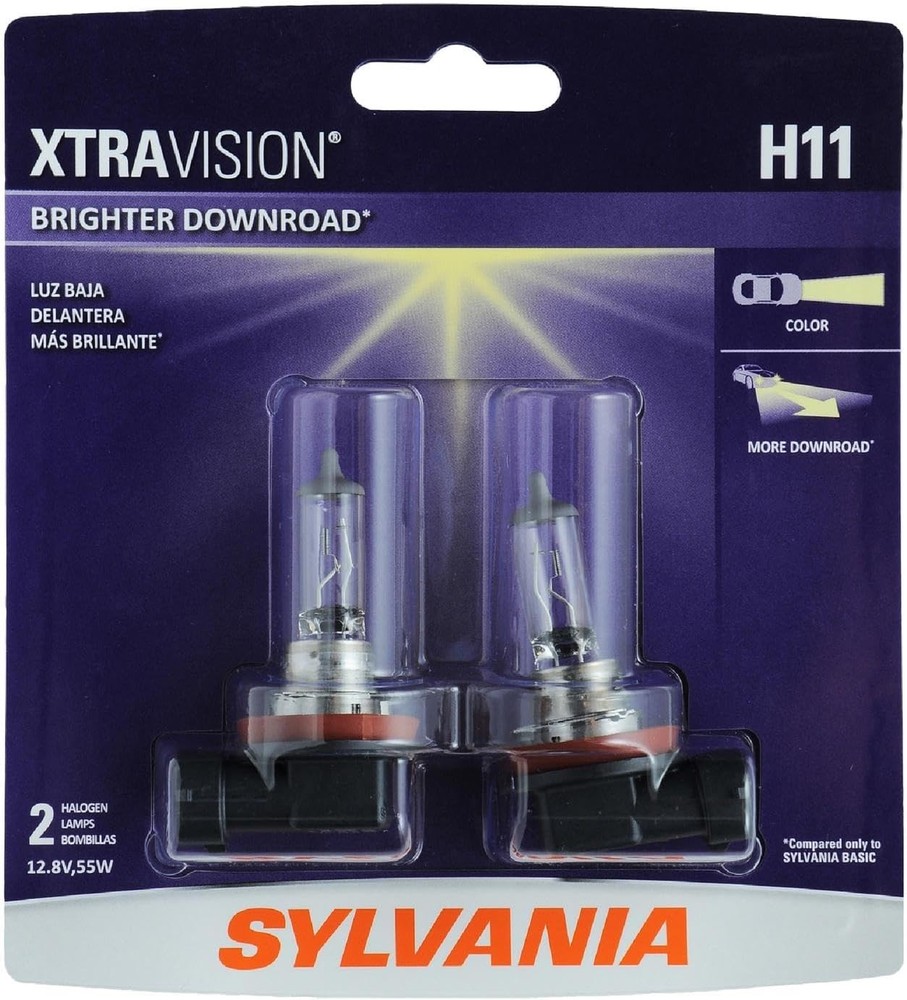 SYLVANIA H11 XtraVision High Performance Halogen Headlight Contains 2 Bulbs NEW