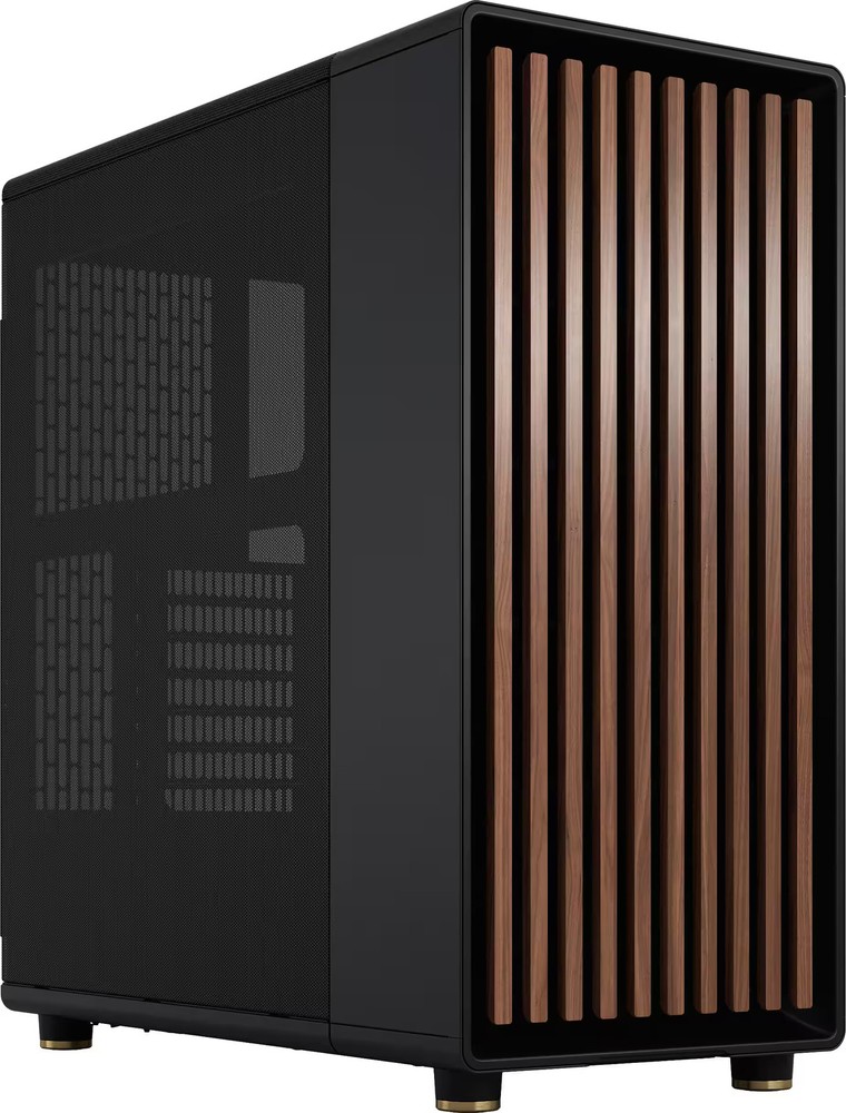 Fractal Design - North Charcoal Black with Walnut Front and Mesh Side Panel M...