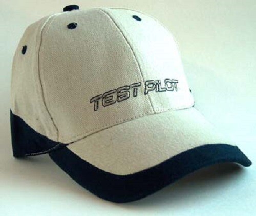 TEST PILOT SKI/SNOWBOARD GEAR NAVY/CREAM FLIGHT EMBROIDERED ADJUSTABLE CAP/HAT!