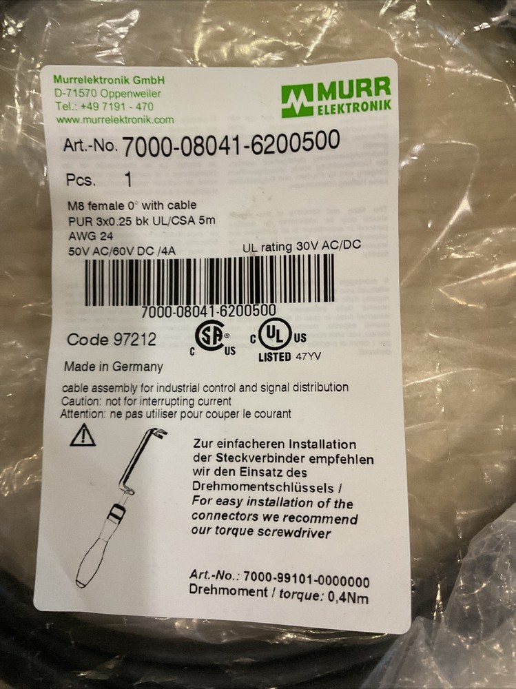 Murr 7000-08041-6200500 Cable