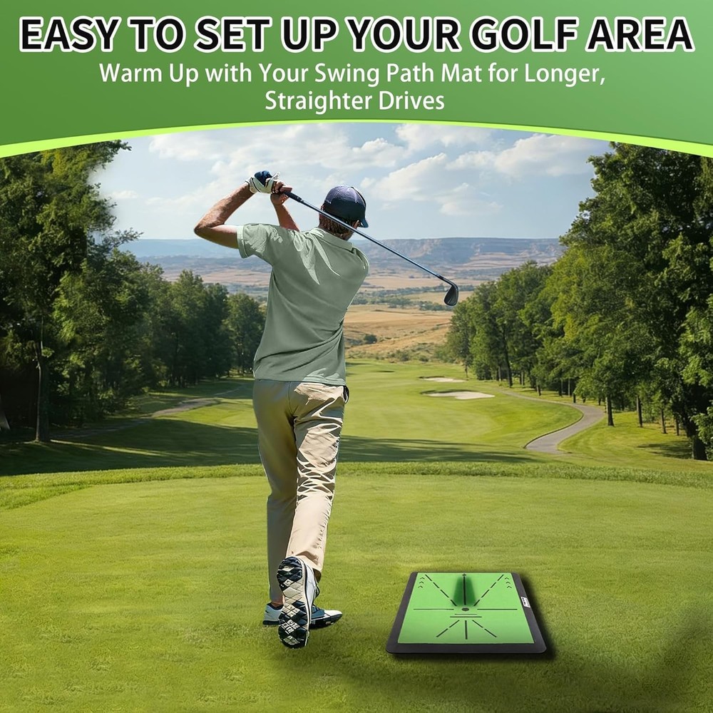 Versatile Golf Hitting Mat with Non-Slip Base - Perfect for Indoor Practice