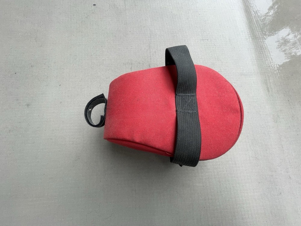Jandd Mountaineering Red Nylon Saddle Bag Reflective Bands Zip Hook & Loop