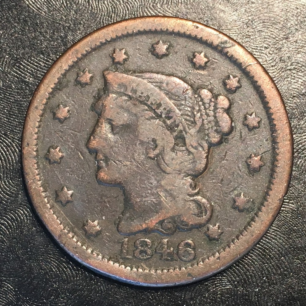 1846 Large Cent - High Quality Scans #F617