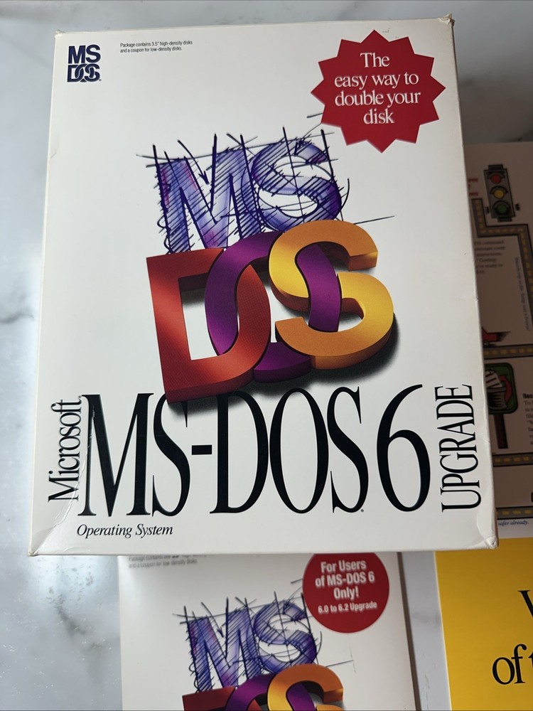 Vintage Microsoft MS-DOS 6.0 Upgrade Operating System 3.5" Disc