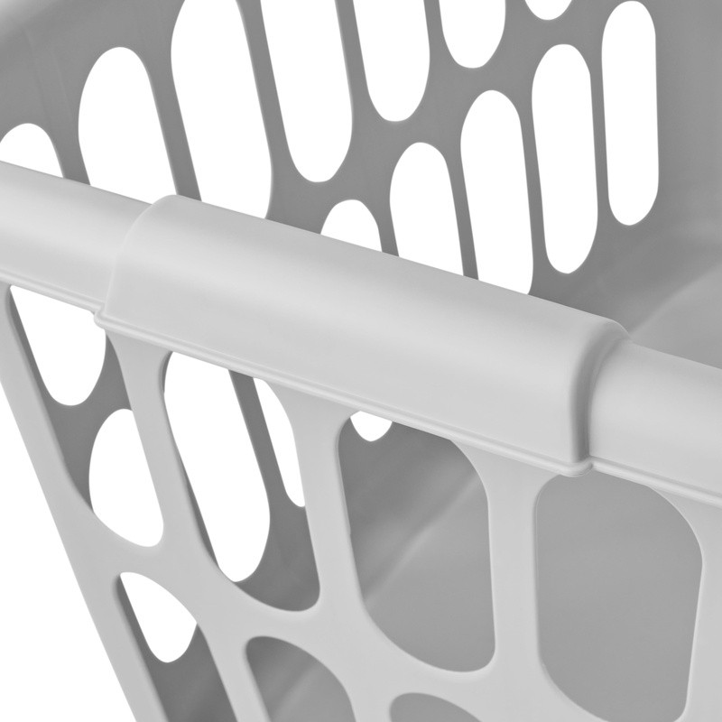 1.5 Bushel Rectangular Plastic Laundry Basket 6 Pack Easy Carry Ventilated New