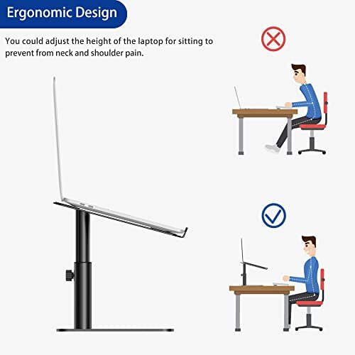 LSX6N Laptop Stand Ergonomic Adjustable Notebook Riser Holder Computer Stand ...
