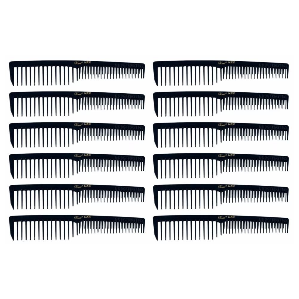 Krest 6000 Black 7" Space Tooth Vent Comb   6000 - 12 COMBS