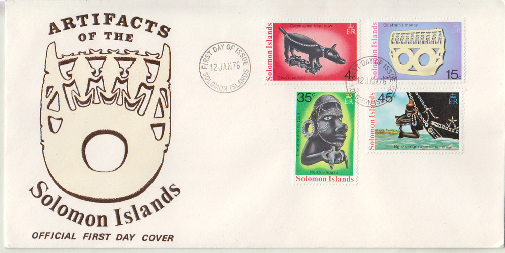 SOLOMON ISLANDS 1976 - Artifacts, FDC - bu 135