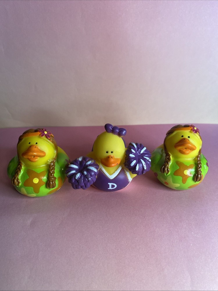 Hippy Cheerleader Rubber Duck Trio