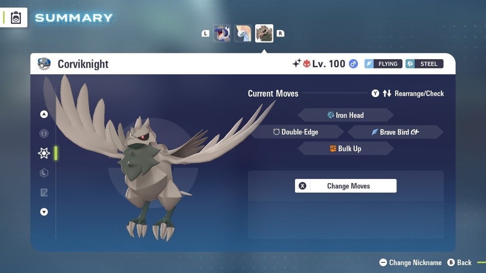 Corviknight Alpha Shiny 6IVs Battle Ready - Legends ZA