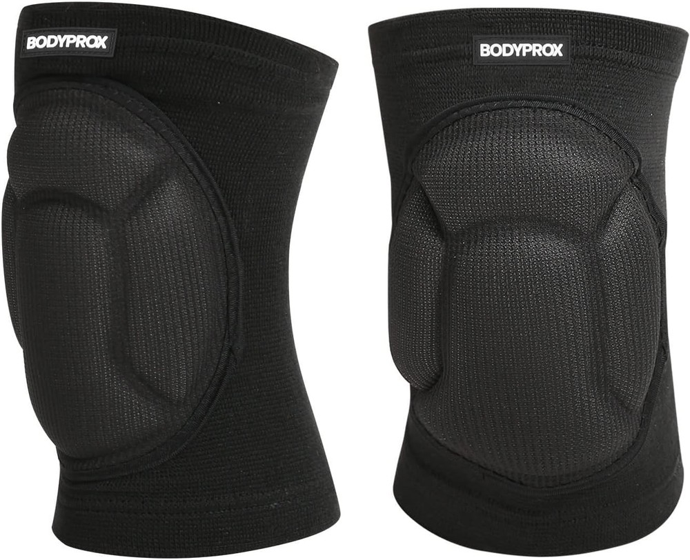 Bodyprox Protective Knee Pads, Thick Sponge Anti-slip, Small/Medium, Black