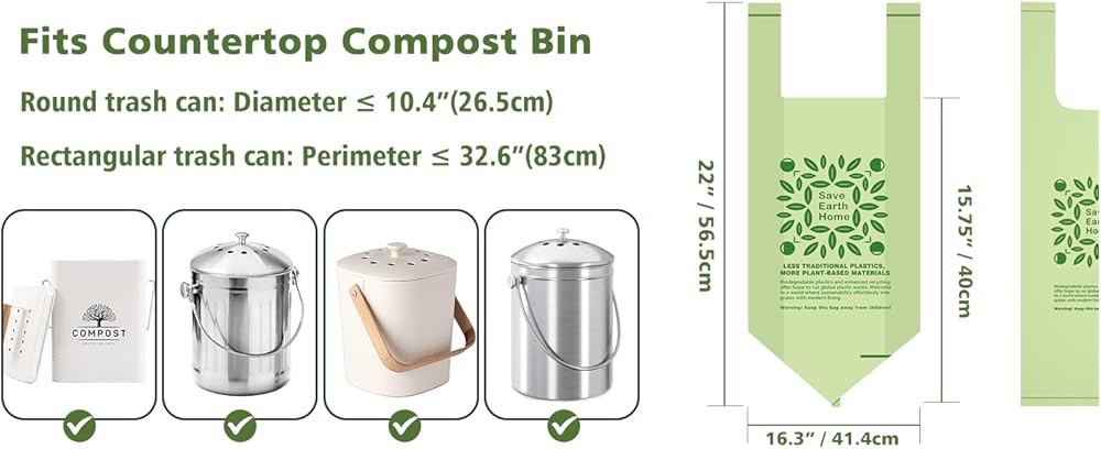 Small post Bags with Handles, Small postable Trash Bags