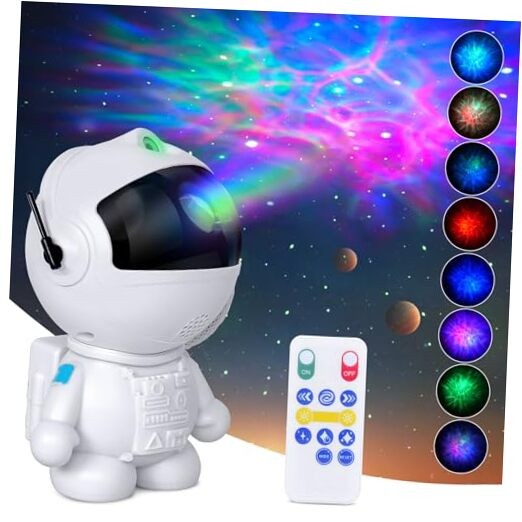 Astronaut Galaxy Projector with Nebula, Star Projector Ceiling LED Lamp White
