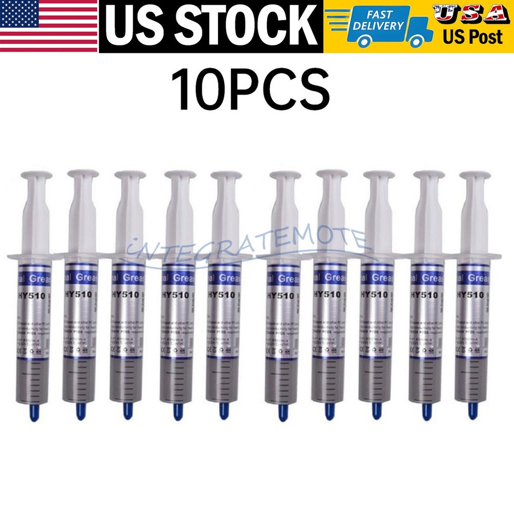 10PCS HY510 Grey Thermal Conductive Grease Paste For GPU CPU Chipset Cooling 30g