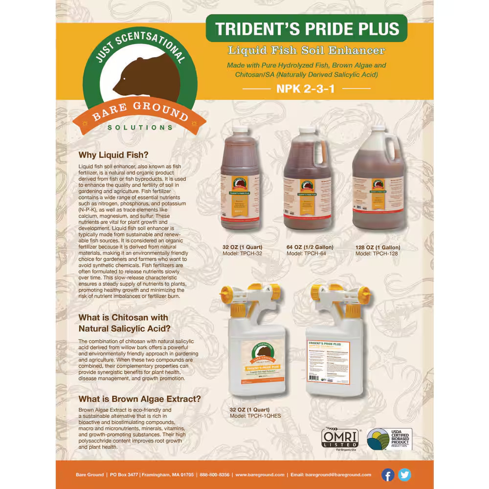 64 Oz. Liquid Fish with Brown Algae and Chitosansa