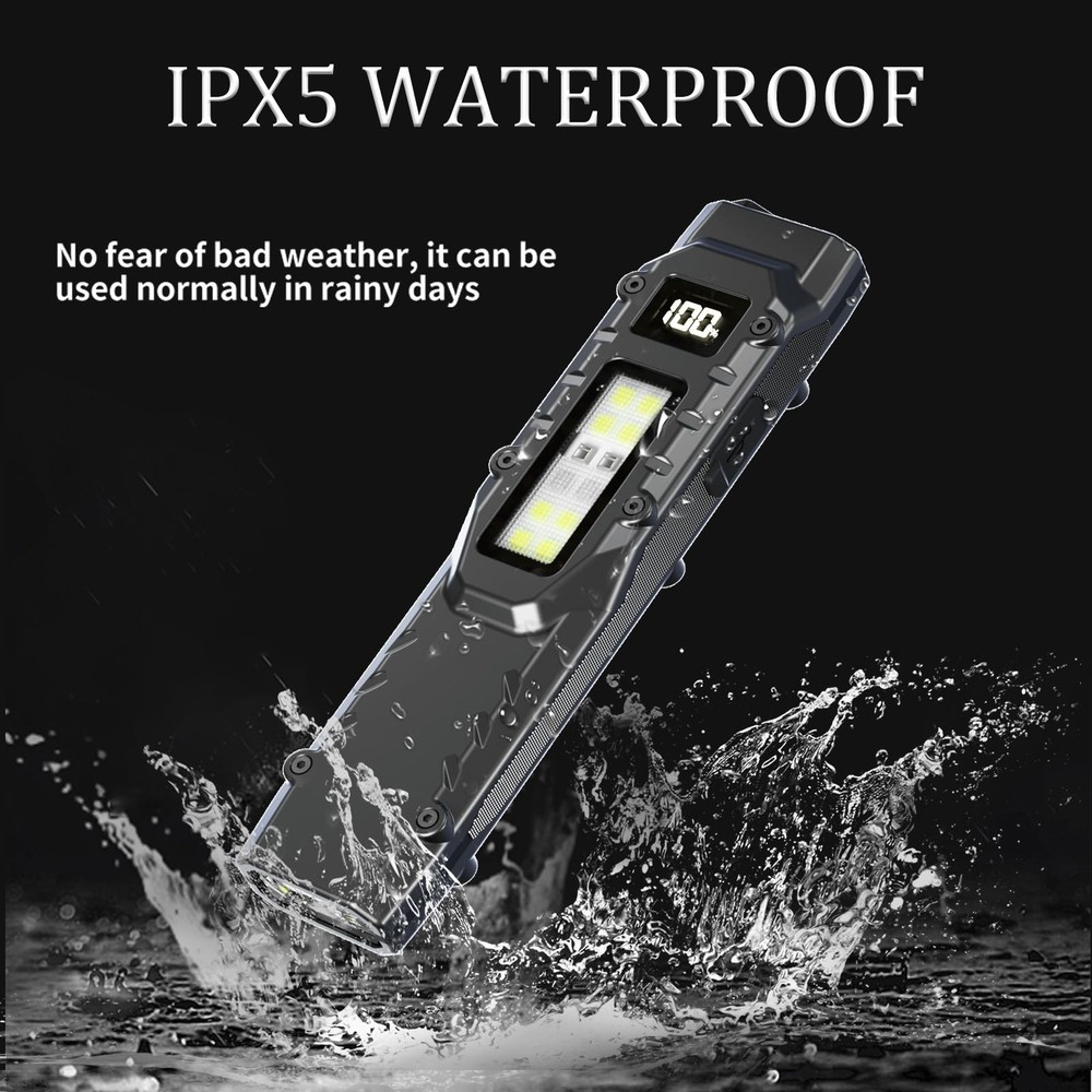 EDC Tactical Flashlight DT007, Compact 7 Mode Pocket LED Flashlight - 1500LM,...