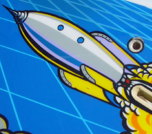 TWILIGHT ZONE PINBALL 🚀 ROCKET SHIP BLUE BASE [pinball flipper machine mod]