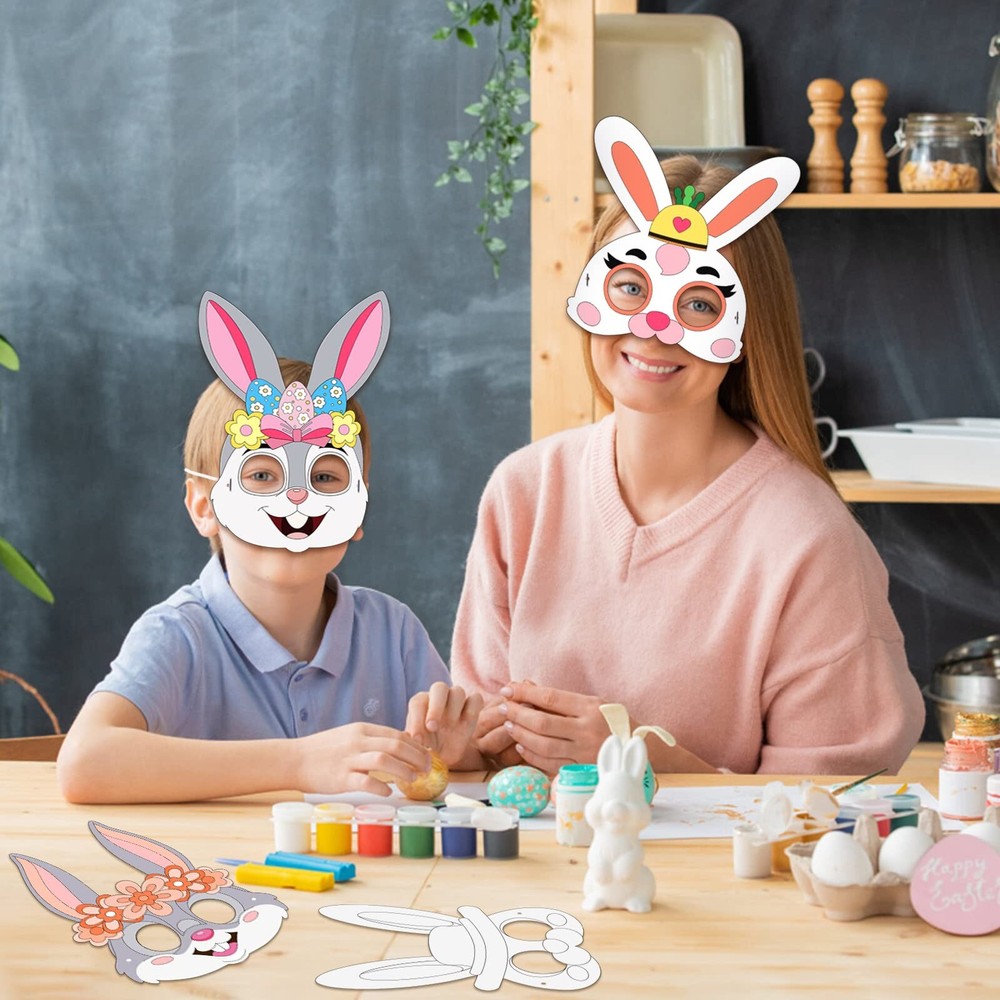 Hop Into Creativity: 24 Pack Easter Bunny Mask Craft Kit! 🐰🎨✨NWT