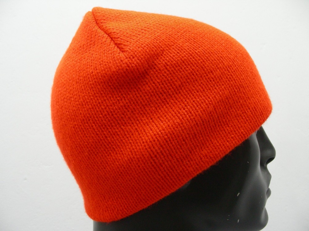 Bright Orange - Child Size Stocking Cap Beanie Hat!