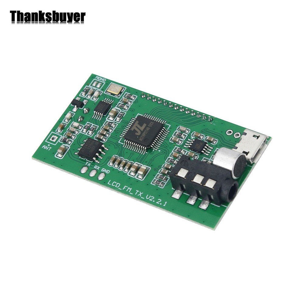 FM Stereo Digital Transmitter Module 3-5V 35mA Wireless Mic Module LCD Display