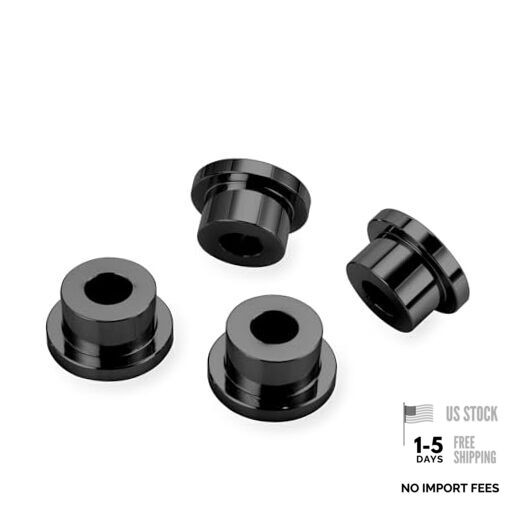 Handlebar Riser Bushings CNC Solid Billet Aluminum Compatible with Black