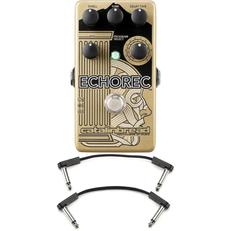 Catalinbread Echorec Binson-style Delay Pedal with EBS Patch Cables