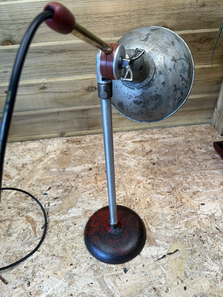 Vintage Industrial Age Engineering Bench Lamp Adjustable Desk Lamp Distressed.