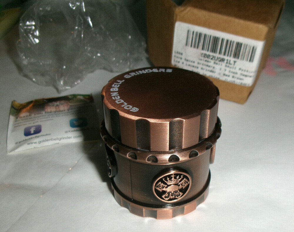 Golden Bell Skull Pattern 4 layer Herb Grinder