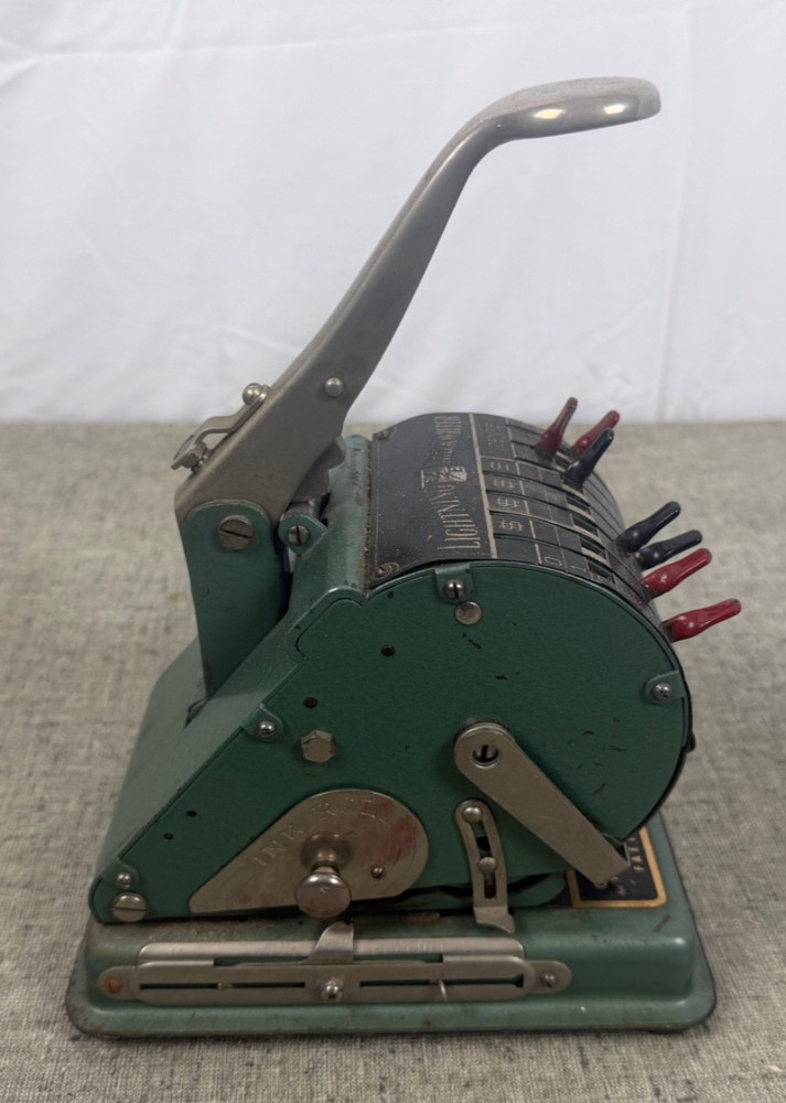 Check Writer Co. Antique Protective Lightning Check Writer Machine Adding