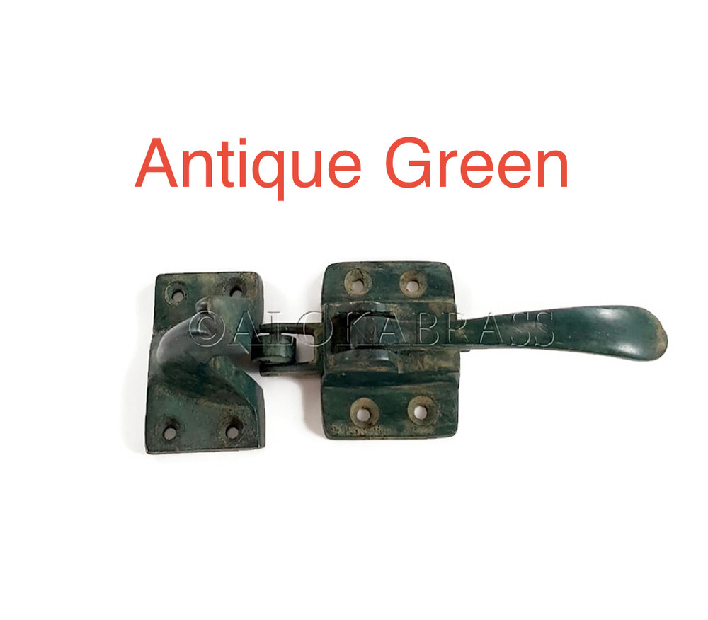 6 sets 1/2" offset Solid Brass Rare 5" Ice Box Catch Lever old style kitchen