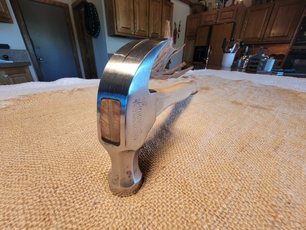 Vintage WARDS MASTER VANADIUM Curved Claw Hammer with New Handle