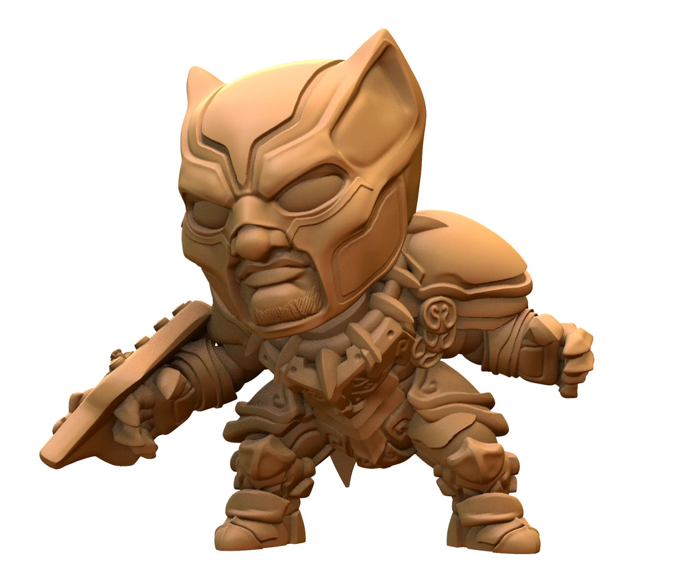 Capsule Chibi - Black Panther Knight (Hammer Shield)
