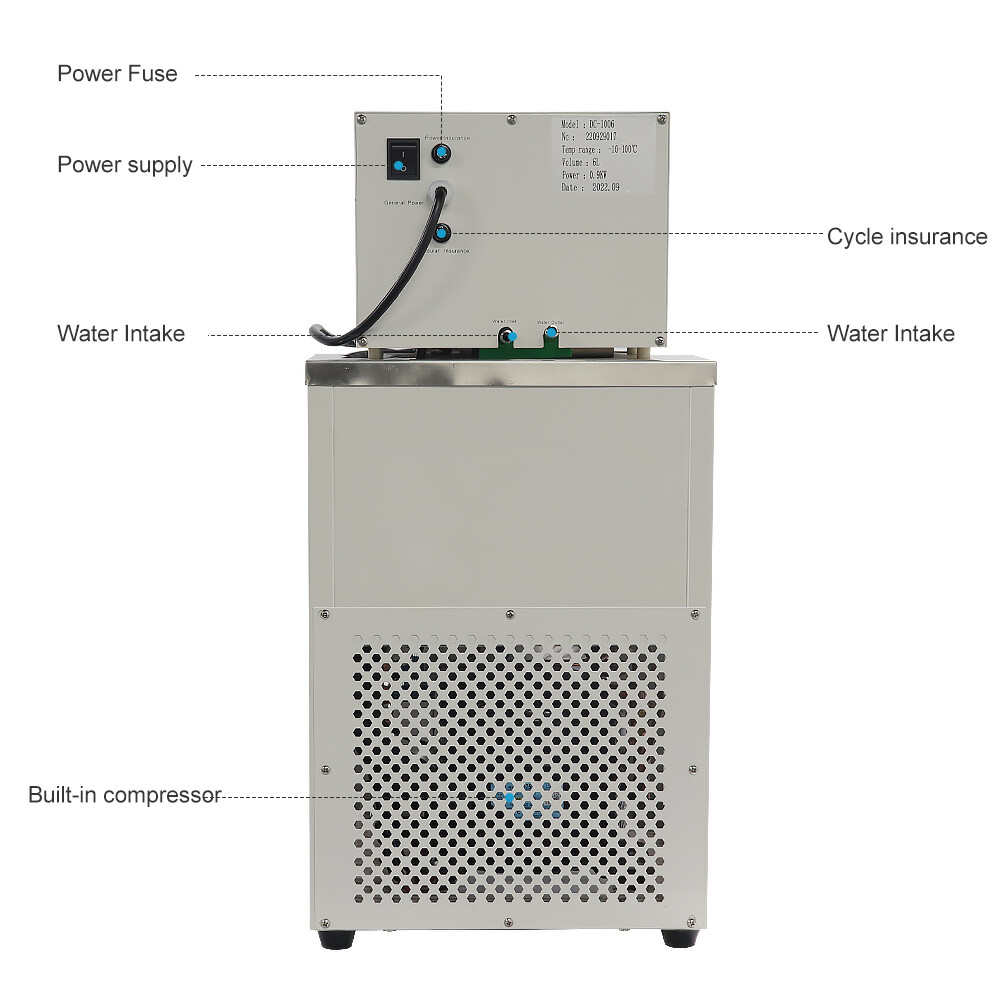 -40℃ to 100℃ 6L Lab Recirculating Chiller Heating And Cooling Circulator Bath