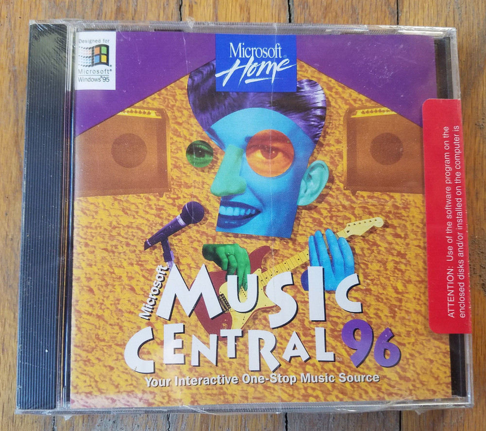 MICROSOFT MUSIC CENTRAL 96 CDROM HOME INTERACTIVE MUSIC SOURCE- NEW SEALED